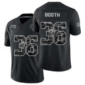 Indianapolis #36 Booth Player Football V Neck Short Sleeve Black Jersey Davon For Men Youth Women Gift