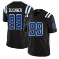 Indianapolis #99 Buckner Player Football V Neck Short Sleeve Black Jersey DeForest For Men Youth Women Gift