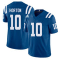 Indianapolis #10 Horton Player Football V Neck Short Sleeve Royal Jersey E.J. For Men Youth Women Gift