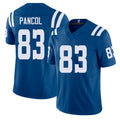 Indianapolis #83 Pancol Player Football V Neck Short Sleeve Royal Jersey Eli For Men Youth Women Gift