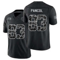 Indianapolis #83 Pancol Player Football V Neck Short Sleeve Black Jersey Eli For Men Youth Women Gift