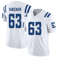 Indianapolis #63 VanDeMark Player Football V Neck Short Sleeve White Jersey Geno For Men Youth Women Gift
