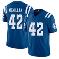 Indianapolis #42 McMillan Player Football V Neck Short Sleeve Royal Jersey Jai'Onte' For Men Youth Women Gift