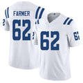 Indianapolis #62 Farmer Player Football V Neck Short Sleeve White Jersey Jalen For Men Youth Women Gift