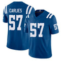 Indianapolis #57 Carlies Player Football V Neck Short Sleeve Royal Jersey Jaylon For Men Youth Women Gift