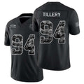 Indianapolis #94 Tillery Player Football V Neck Short Sleeve Black Jersey Jerry For Men Youth Women Gift