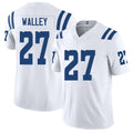 Indianapolis #27 Walley Player Football V Neck Short Sleeve White Jersey Justin For Men Youth Women Gift