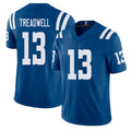 Indianapolis #13 Treadwell Player Football V Neck Short Sleeve Royal Jersey Laquon For Men Youth Women Gift