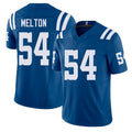 Indianapolis #54 Melton Player Football V Neck Short Sleeve Royal Jersey Mitchell For Men Youth Women Gift