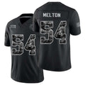 Indianapolis #54 Melton Player Football V Neck Short Sleeve Black Jersey Mitchell For Men Youth Women Gift