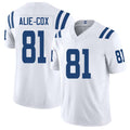 Indianapolis #81 Alie-Cox Player Football V Neck Short Sleeve White Jersey Mo For Men Youth Women Gift