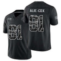 Indianapolis #81 Alie-Cox Player Football V Neck Short Sleeve Black Jersey Mo For Men Youth Women Gift