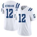Indianapolis #12 Westbrook-Ikhine Player Football V Neck Short Sleeve White Jersey Nick For Men Youth Women Gift