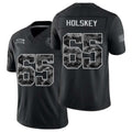 Indianapolis #65 Holskey Player Football V Neck Short Sleeve Black Jersey Reid For Men Youth Women Gift