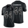 Indianapolis #44 Chambers Player Football V Neck Short Sleeve Black Jersey Tahj For Men Youth Women Gift
