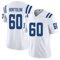 Indianapolis #60 Bortolini Player Football V Neck Short Sleeve White Jersey Tanor For Men Youth Women Gift