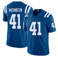 Indianapolis #41 Washington Player Football V Neck Short Sleeve Royal Jersey Trey For Men Youth Women Gift