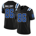 Indianapolis #86 Mallory Player Football V Neck Short Sleeve Black Jersey Will For Men Youth Women Gift