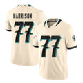 Jacksonville #77 Harrison Player Football V Neck Short Sleeve Natural Jersey Anton For Men Youth Women Gift