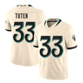 Jacksonville #33 Tuten Player Football V Neck Short Sleeve Natural Jersey Bhayshul For Men Youth Women Gift