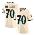 Jacksonville #70 Van Lanen Player Football V Neck Short Sleeve Natural Jersey Cole For Men Youth Women Gift