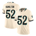 Jacksonville #52 Hamilton Player Football V Neck Short Sleeve Natural Jersey DaVon For Men Youth Women Gift