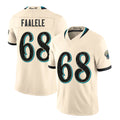 Jacksonville #68 Faalele Player Football V Neck Short Sleeve Natural Jersey Daniel For Men Youth Women Gift