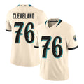 Jacksonville #76 Cleveland  Player Football V Neck Short Sleeve Natural Jersey Ezra For Men Youth Women Gift