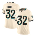 Jacksonville #32 Tavai Player Football V Neck Short Sleeve Natural Jersey Jahlani For Men Youth Women Gift