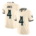 Jacksonville #4 Jones Player Football V Neck Short Sleeve Natural Jersey Jarrian For Men Youth Women Gift