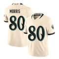 Jacksonville #80 Morris Player Football V Neck Short Sleeve Quintin Jersey Logan For Men Youth Women Gift