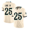 Jacksonville #25 Lane III Player Football V Neck Short Sleeve Natural Jersey Rayuan For Men Youth Women Gift