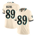Jacksonville #89 Koziol Player Football V Neck Short Sleeve Natural Jersey Tanner For Men Youth Women Gift