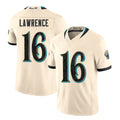 Jacksonville #16 Lawrence Player Football V Neck Short Sleeve Natural Jersey Trevor For Men Youth Women Gift