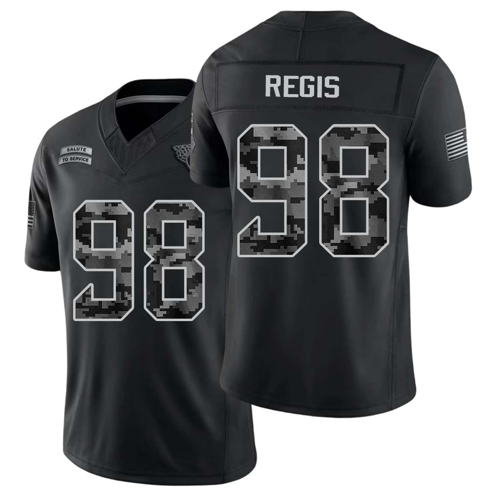 Jacksonville #98 Regis Player Football V Neck Short Sleeve black Jersey Albert For Men Youth Women Gift