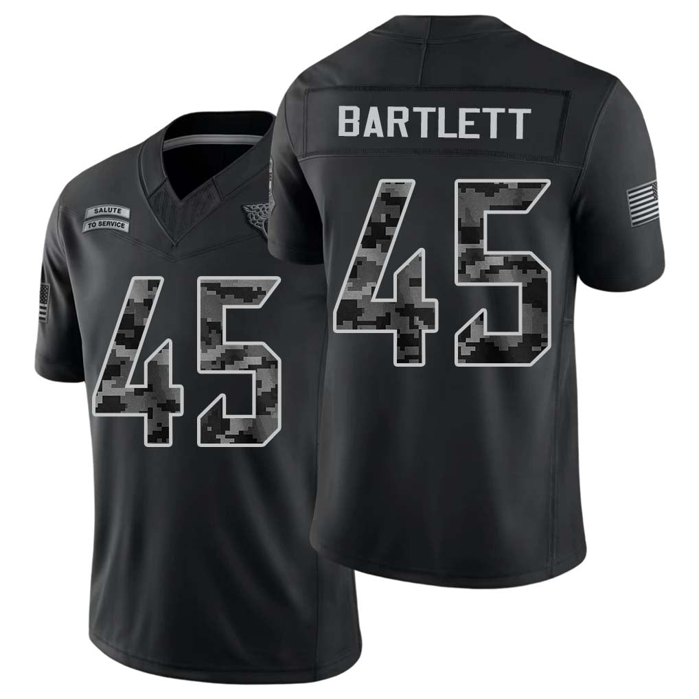 Jacksonville #45 Bartlett Player Football V Neck Short Sleeve black Jersey Jared For Men Youth Women Gift