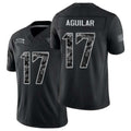 Jacksonville #17 Aguilar Player Football V Neck Short Sleeve black Jersey Joey For Men Youth Women Gift