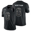 Jacksonville #0 Wortham Player Football V Neck Short Sleeve black Jersey Michael For Men Youth Women Gift