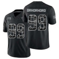 Jacksonville #99 Orhorhoro Player Football V Neck Short Sleeve black Jersey Ruke For Men Youth Women Gift