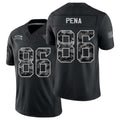 Jacksonville #86 Pena Player Football V Neck Short Sleeve black Jersey Trebor For Men Youth Women Gift