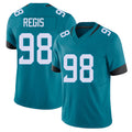 Jacksonville #98 Albert Football V Neck Short Sleeve Teal Jersey Regis For Men Youth Women Gift