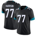 Jacksonville #77 Anton Football V Neck Short Sleeve Black Jersey Harrison For Men Youth Women Gift