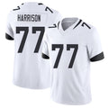 Jacksonville #77 Anton Football V Neck Short Sleeve White Jersey Harrison For Men Youth Women Gift