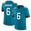 Jacksonville #6 Antonio Football V Neck Short Sleeve Teal Jersey Johnson For Men Youth Women Gift