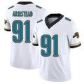 Jacksonville #91 Arik Football V Neck Short Sleeve White Jersey Armstead For Men Youth Women Gift