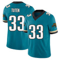 Jacksonville #33 Tuten Football V Neck Short Sleeve Teal Jersey Bhayshul For Men Youth Women Gift