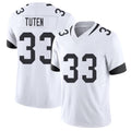 Jacksonville #33 Bhayshul Football V Neck Short Sleeve White Jersey Tuten For Men Youth Women Gift