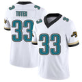 Jacksonville #33 Bhayshul Football V Neck Short Sleeve White Jersey Tuten For Men Youth Women Gift