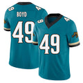 Jacksonville #49 Brady Football V Neck Short Sleeve Teal Jersey Boyd For Men Youth Women Gift