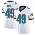 Jacksonville #49 Brady Football V Neck Short Sleeve White Jersey Boyd For Men Youth Women Gift